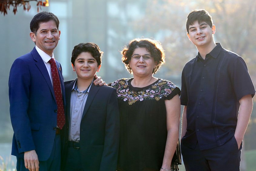 President Sandoval and family